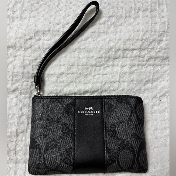 Coach Handbags - Coach Signature Black Wristlet
